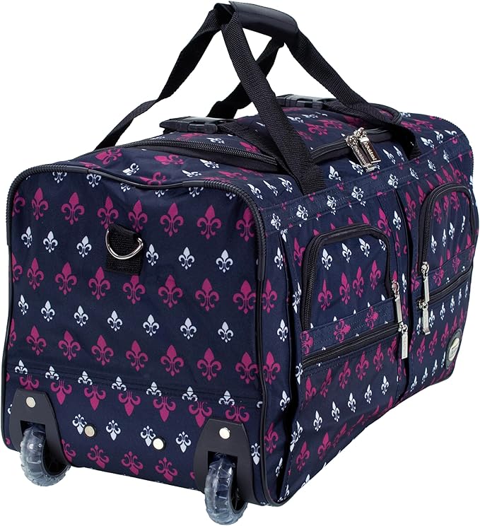 Rockland Rolling Duffel Bag, Black, 22"