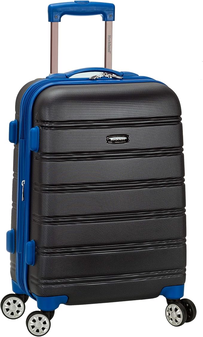 Rockland Melbourne Hardside Expandable Spinner Wheel Luggage, Carry-On 20", Grey