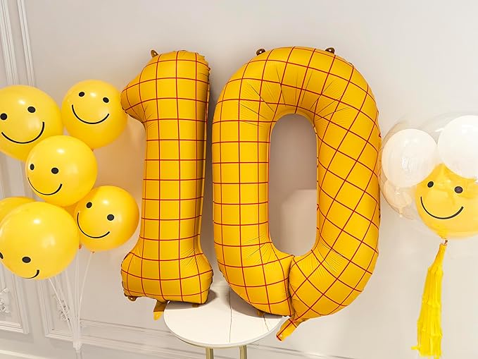 40" Matte Yellow Balloons Toy Inspired Story Theme party Supplies, Number Birthday Decoration, Cowboy Decorations Western, Cowgirl Party Balloon Digital 1