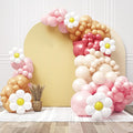 HOUSE OF PARTY Rainbow Balloon Arch Kit – 140PCS Assorted Color Balloon Garland, Colorful Fiesta Carnival Circus Balloons, Daisy Groovy Birthday Latex Balloons (Daisy Groovy)