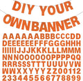 DIY Banner Kit with Letters Glitter Banner Letters Customizable Birthday Banners Graduation Banner Custom Party Hanging Banner for Graduation Wedding Party Baby Shower Decoration(Orange)