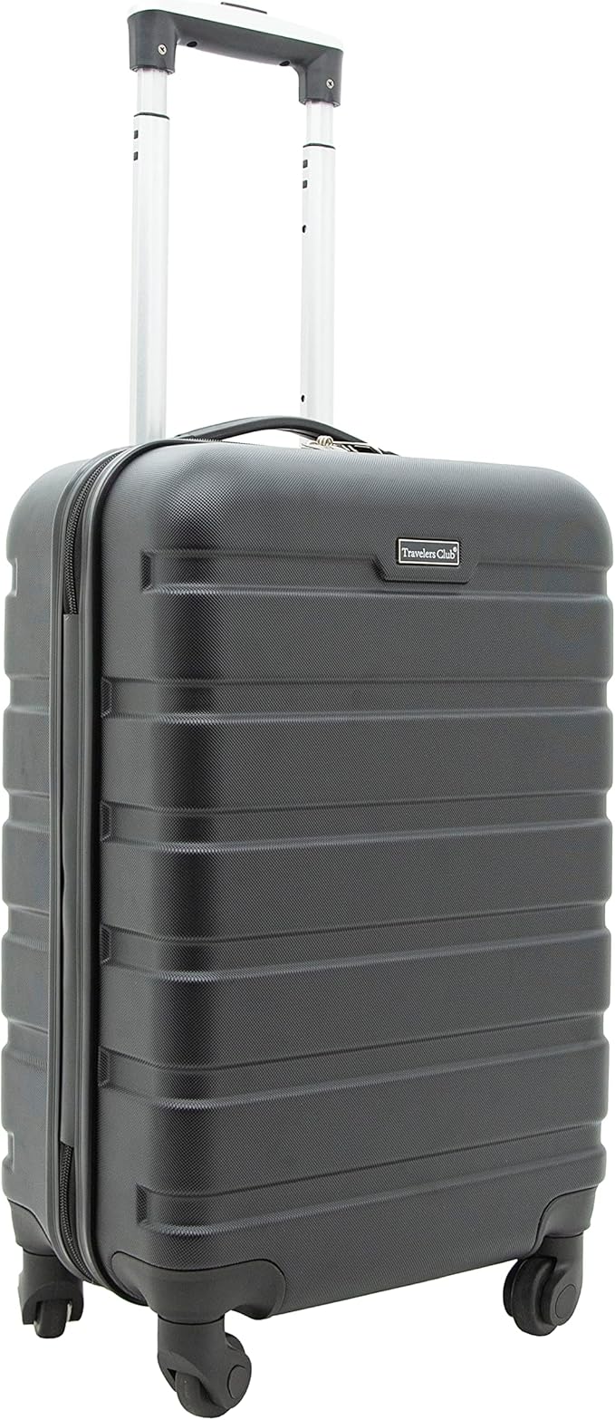 Travelers Club Harper Luggage, Black, 22-Inch Carry-On