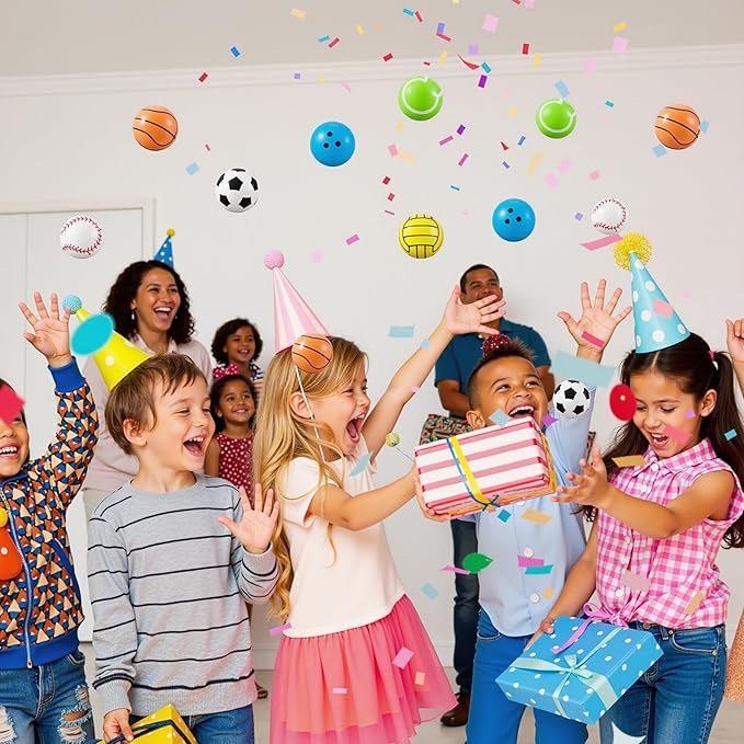 JOYIN 24 Pcs Multi-Sports Bouncy Balls Bulk with Storage Bag, 6 Style 32mm Small Balls for Kids Party Favors for Kids 4-8, Classroom Prizes, Treasure Box Toys & Goodie Bags Stuffers
