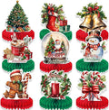 Christmas Table Decorations Christmas Honeycomb Table Centerpieces for Christmas Party Decorations, 9 Pcs