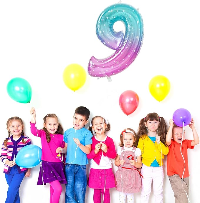 Number 9 Balloon, Large number balloons 40 inch, 9th Birthday Party Decorations Supplies 9 Year Old Birthday Sign Decor