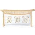 Boho Patch Sun Cosmetic Bag Summer Sunscreen Clear Toiletry Makeup Bag Portable Waterproof Makeup Pouch Travel Summer Beach Pouch Daily Use Zipper Purse for Women Girls Mama Birthday Gifts