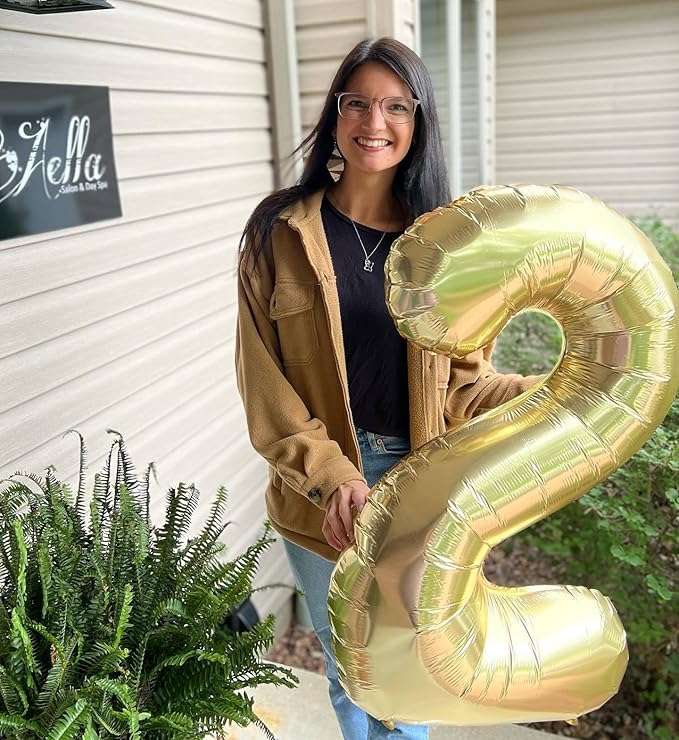 Light Gold Number 0 Balloon 40 Inch, 0 Balloon Number for 10th 20th 30th 40th 50th 60th Birthday Decorations, Light Gold Party Supplies
