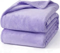 Hansleep Fleece Lilac Throw XL Blanket, Super Soft Flannel Fuzzy Plush Cozy Blanket for All Seasons, Lilac, Throw XL 50x70 Inches