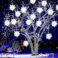 Outdoor Christmas Balls Lights Tree Lights Waterproof, 4 Pack 7.87" LED Hanging Globe Sphere Lights with 8 Lighting Modes Memory Timer Plug for Party Wedding Xmas Porch Patio Garden Yard Decorations