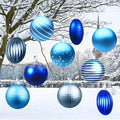 Sumind 10 Pieces Large Christmas Decorations Outdoor Christmas Hanging Ornaments Yard Lawn Signs Round Double Sided Porch Ornaments for Xmas Party Decor(Cool Style)