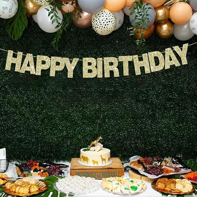 BEISHIDA 116 PCS A-Z DIY Letter Banner Kit Make Your Own Banner Glitter Champagne Including 111 Letters and Numbers 3 Rope and 2 Threading Device,Customized for Birthday Graduation Wedding Party Decor