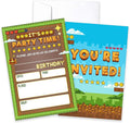 CLIRBE Games Birthday Party Invitations, Funny Birthday Invitations For Brother Bro Teen Boys Girls, 20 Invites Cards With 20 Envelopes, Party Supplies Favors -H10