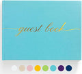 Elegant Wedding Guest Book - Perfect for Wedding Receptions, Baby Showers, Birthdays and Special Events - Polaroid Guest Book with 110 Lined Pages for Sign-In and Photos -Hardcover (Ocean Blue)