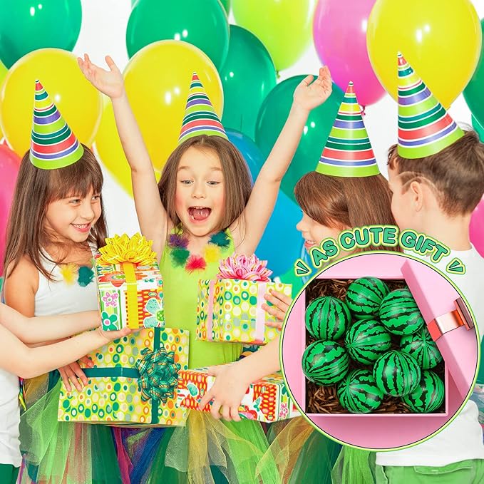 Zhanmai 36 Pack Watermelon Stress Balls Party Favors 2.5 Inch Sensory Fidget Toy Mini Watermelon Foam Balls One in a Melon Party Decorations Summer Pool Toys for Children Adults Stress Relief Gifts