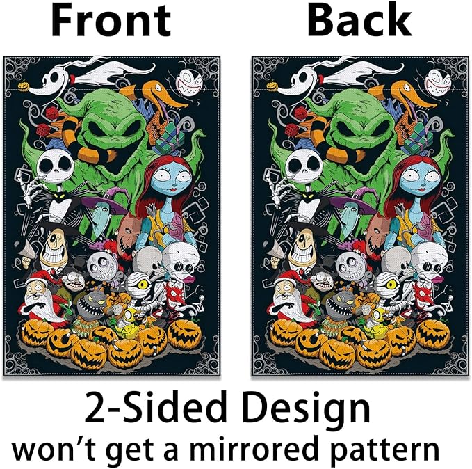 Halloween Garden Flag Spooky Holiday Party Vertical Double Sized Yard Sign Outdoor Decoration