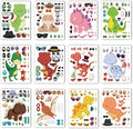 24 Sheets Make a Face Dinosaur Stickers for Kids Make Your Own Dinosaur Stickers Dino Birthday Goodie Bags Stuffer Children Party Favors Exchange Gifts