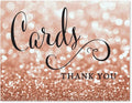 Andaz Press Wedding Party Signs, Glitzy Rose Gold Glitter, 8.5x11-inch, Cards Thank You, 1-Pack, Bokeh Colored Party Supplies
