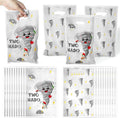 Two Nado Party Favor Bags - 50Pcs Gray Tornado Patterns Goody Candy Treat Bags for Kid, Cute Two Nado Theme Plastic 2nd Birthday Party Favor Supplies Decorations for Baby Boys Girls Baby Shower
