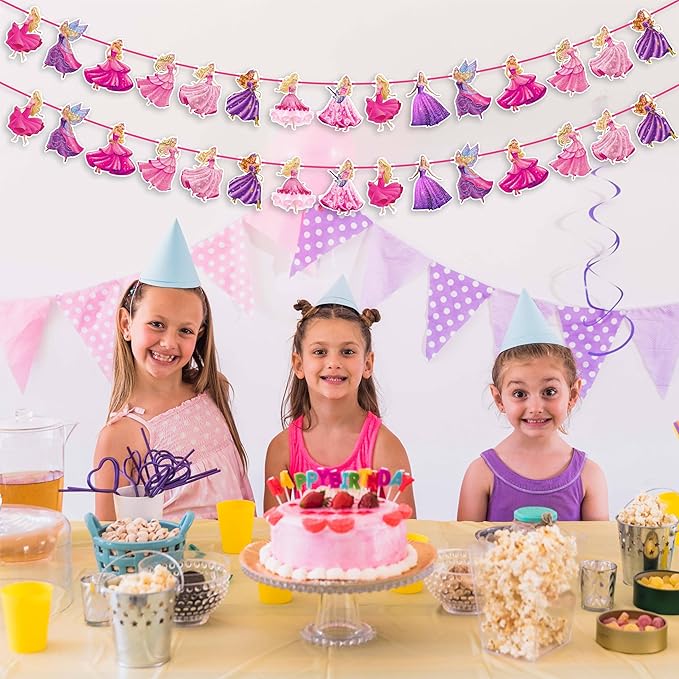 Barbe Garland Decoration Banner - Birthday Party, Fashion Theme Hanging Party Decoration for Home, Event, Dessert Table Backdrop and Celebration Wall Décor Supplies