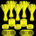 500 PCS Yellow Glow Sticks Bulk 8" Glowsticks Bracelets Necklaces with Connectors Glow in the Dark Party Supplies Light Up Neon Party Favor for Christmas New Year Easter Birthday Wedding