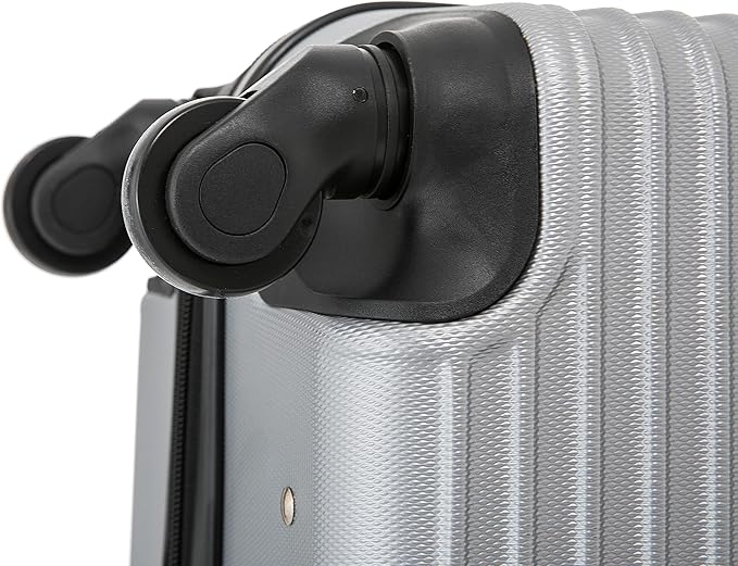 InUSA RESILIENCE Luggage with Spinner Wheels | Spacious Durable Lightweight Hardshell Suitcase, Travel Sets with Handle and Trolley | (20/24/28) 3 Piece Luggage Set | Silver