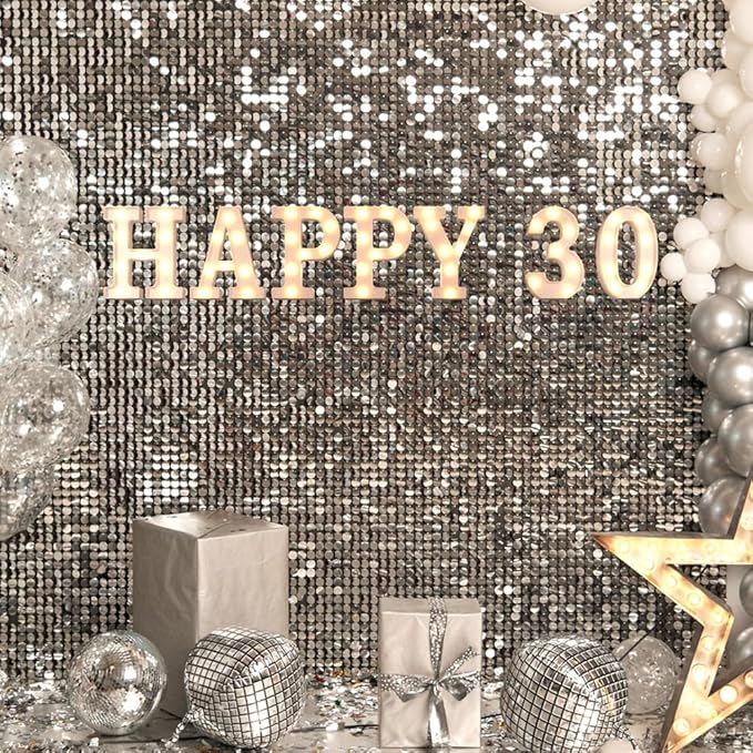 Light Up Marquee Letters - 26 Alphabet Battery Powered LED Lights, Night Light White Plastic for Engagement Party Wedding Baby Shower Birthday (Letter H)