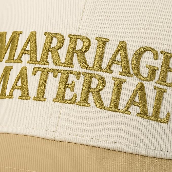 Marriage Material Hat | Trucker Hat Set for Bride and Wifey | Bride Hat for Wedding, Honeymoon, Bridal Shower