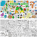 Giant Football Coloring Tablecloth for Kids,Large Coloring Posters for Kids Art Craft Home Birthday Party Supplies 30 x 72 Inch