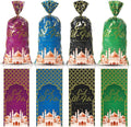 eowqeiur 100 PCS Eid Goodie Bags(5x11 Inch) with Ties for Candy Goodie Treat Snack Goody Cookie Small Gifts Wrap Ramadan Baggies Pouch Eid Mubarak Party Favors Supplies Decor