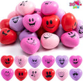 JOYIN 30 PCS Valentine's Day Heart Stress Balls 1.5"x1.5" for Kids, Squishy Toys Slow Rising for School Carnival Reward, Party Present Fillers, Gifts, Relieve Stress Toys
