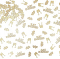 Champagne Gold Just Engaged Confetti for Engagement Party Decorations, Glitter Heart Table Confetti for Engaged Wedding Bachelorette Bridal Shower Party Decorations, 120pcs.