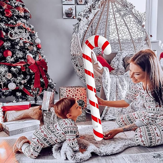 3pcs 35 Inch Inflatable Christmas Candy Cane for Christmas Decorations, Outdoor Holiday Decorations by QIFU