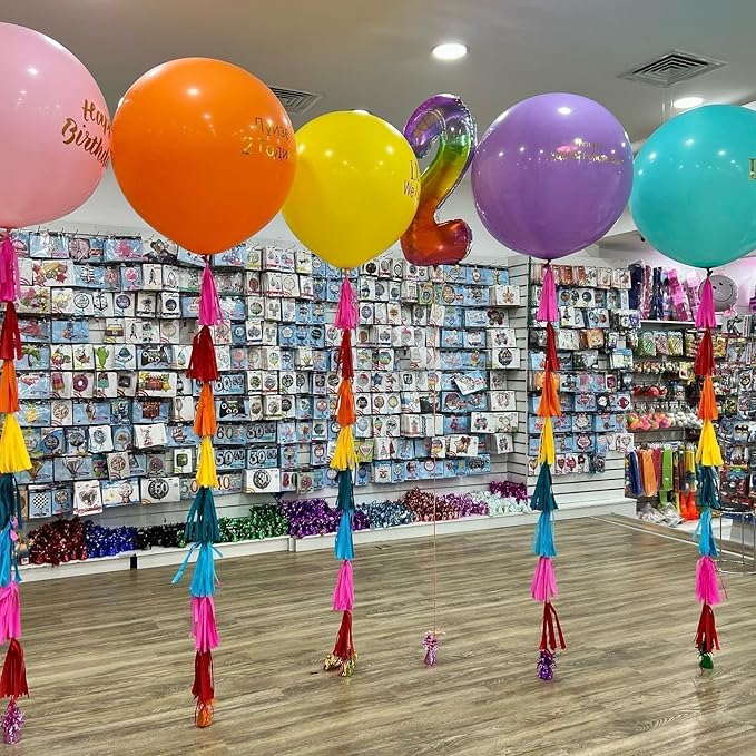 18 Inch Assorted Colors Balloons - 32Pcs Large Thick Gold Balloons Big Round Matte Chrome Party Latex Balloons for Birthday Baby Shower Wedding Graduation Anniversary Themed Party Decorations