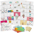 Dessie 30 Unique Thinking Of You Cards With Greetings Inside. Large Greeting Cards Boxed Set. 30 Different Designs - No Repetition. Assorted Color Envelopes, Gold Seals, Storage Box.