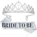 CIEHER Bridal Shower and Bachelorette Party Decorations, Bride's Gift Set with Sash, Tiara and Engagement Party Decor