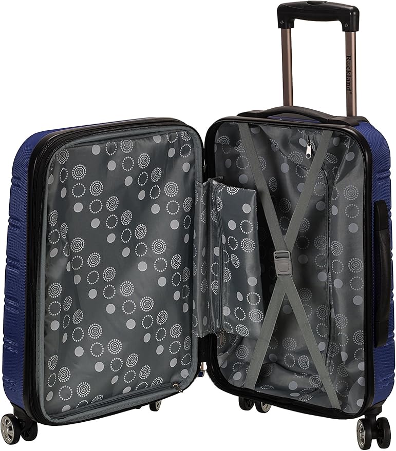 Rockland Melbourne Hardside 3 Piece Expandable Spinner Wheel Luggage Set, (20"/24"/28"), Blue