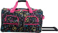 Rockland Rolling Duffel Bag, Black, 22"