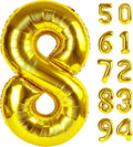 Gold 8 Balloon, Number Balloon 40 Inch, Gold Birthday Decorations, 8 18 28 38 80 Birthday Balloons, 8th Gold Party Supplies, Number 8 Balloon