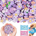 50PCS Purple Series Cartoon Resin Mystery Blind Bag – Mini Cute Figures for Kids Crafts, Tiny Random Toy Charms, DIY Phone Case Decorations, Surprise Collectible Resin Miniatures Variety Pack