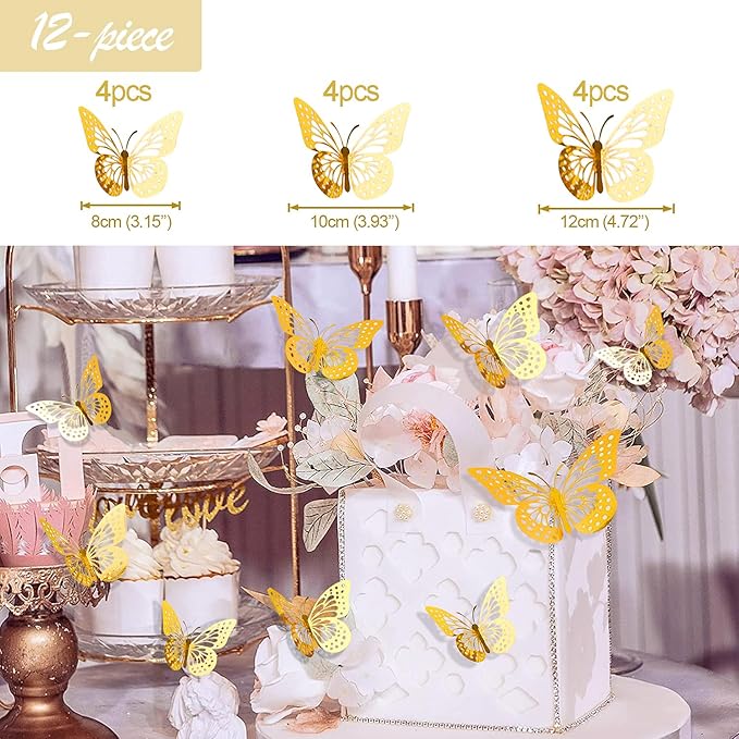 Pink and Gold Birthday Party Decorations for Women with Happy Birthday Banner,Curtains, Butterfly Wall,Circle Dots Garland,Tissue Pompoms,Paper Tassels Garland for Her