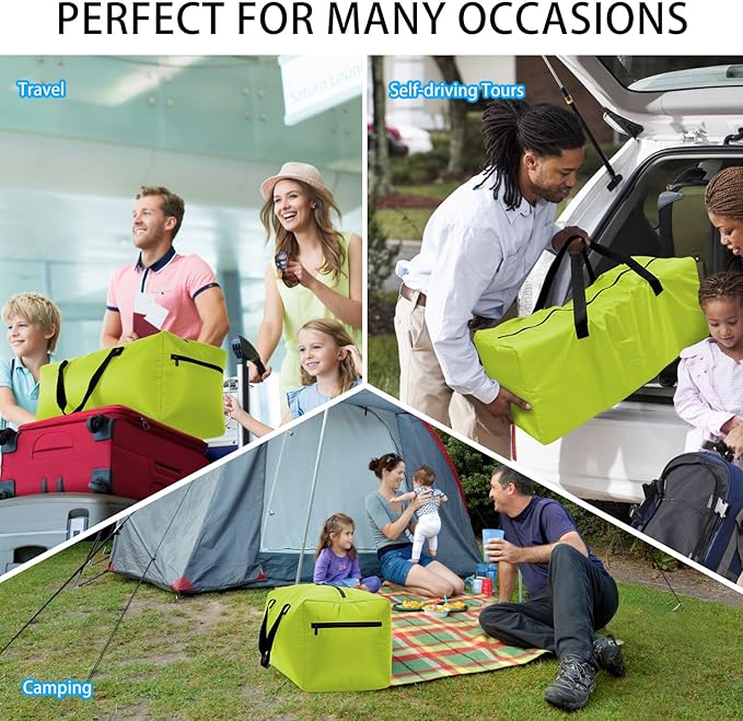 iFARADAY Foldable Duffel Bag 30" / 75L Lightweight with Water Rresistant for Travel-Light Green
