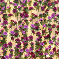MARTINE MALL Flower Garland Rose Vines, 5 Strands 41Ft Flowers Vines for Bedroom with 33 Ft/100 LED String Lights, Rose Flower Garland Decoration, Rose Floral Garland for Room Table Wedding Decor