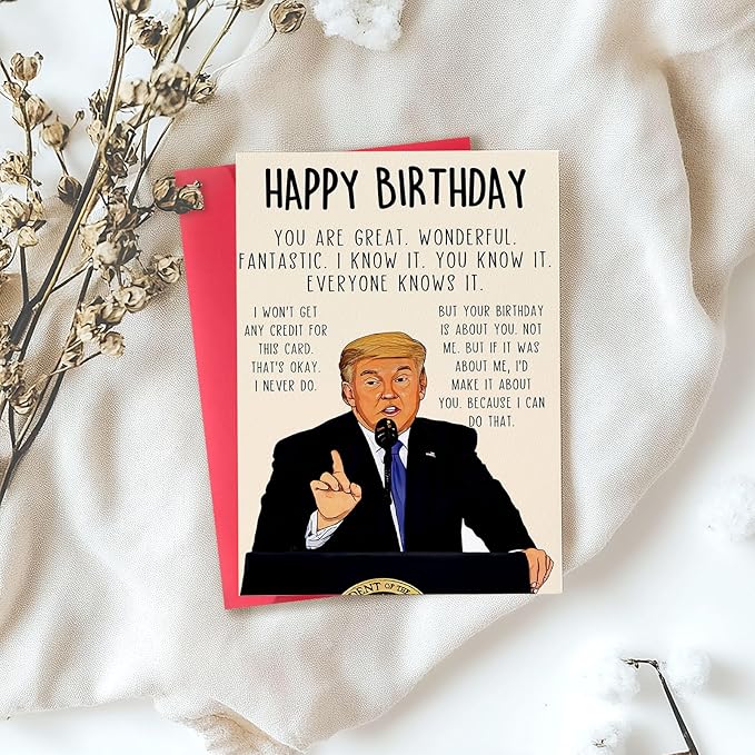 Funny Birthday Card for Women Men, Humorous Birthday Gifts Card for Dad or Mom, Birthday Decorations for Husband Wife, Unique Bday Gifts Ideas for Him Her