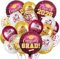 Maroon and Gold Graduation Balloons Graduation Decorations 2026, 51Pcs Grad Latex Balloons and Grad Foil Balloon with Confetti Ribbons Grad Party Decorations for College High School