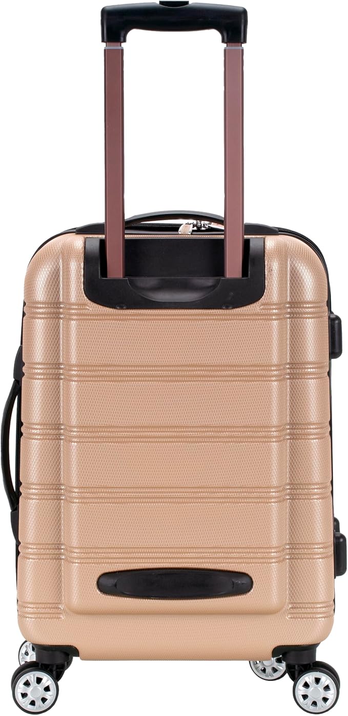 Rockland Melbourne Hardside Expandable Spinner Wheel Luggage, Carry-On 20", Champagne