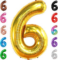 KatchOn, Giant Gold Number 6 Balloon - 40 Inch | 6th Birthday Balloon for 6th Birthday Decorations | 6 Balloons for Birthday | 6 Year Old balloon for 6 Year Decorations