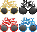 Happy New Year Metallic Glasses Shiny 2026 Party Eyeglasses for Adults & Kids Fun NYE Accessories & Photo Booth Props