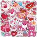 OHOME Valentines Stickers - 100 PCS Heart Stickers for Kids Classroom School - Valentines Day Crafts Gifts Treats Decor Cards Scrapbooking Decorations Supplies - Valentine's Party Favors