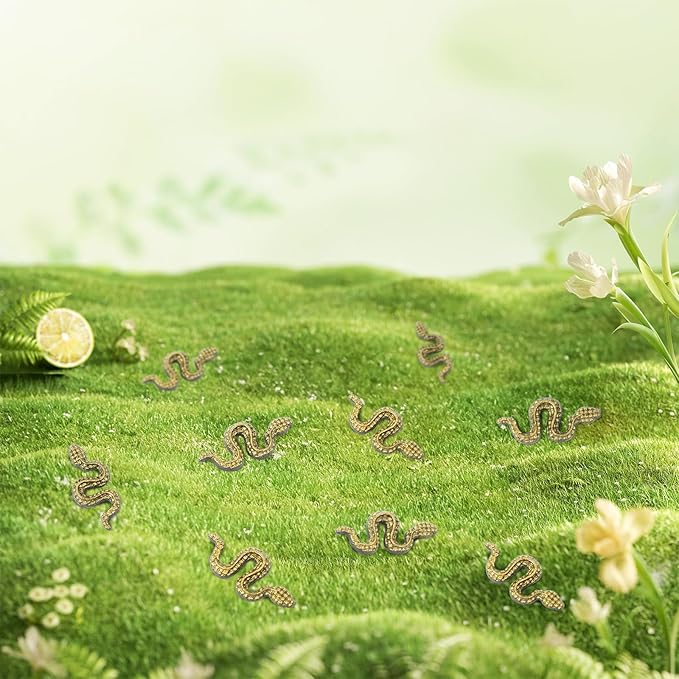 200 Pieces Halloween Mini Snakes Mini Halloween Figurines Tiny Resin Snakes Micro Fake Snakes for Dollhouse Fairy Garden Micro Landscaping Decoration