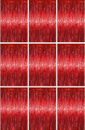 3.3 x 6.6 ft Red Foil Fringe Backdrop Curtains, Tinsel Streamers Party Decorations, Fringe Backdrop for Birthday, Baby Shower, Gender Reveal, Graduation (9, Red)